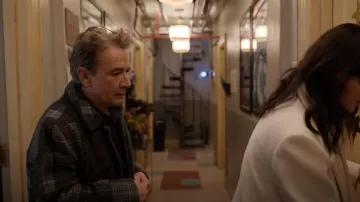 J. Crew Lud­low Car Coat in Por­tuguese Wool Jacquard worn by Oliver Putnam (Martin Short) as seen in Only Murders in the Building (S03E04)