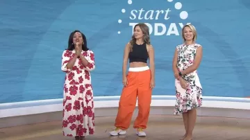 Ba&Sh Kory Floral Print Midi Dress worn by Sheinelle Jones as seen in Today on August 21, 2023