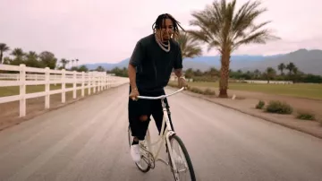Nike Air Force 1 Low White sneakers worn by DDG in Billie Jean Freestyle (Official Music Video)