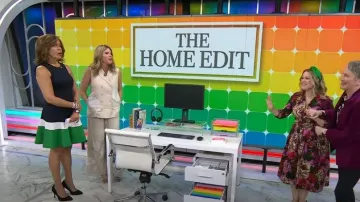 Eliza j Fit & Flare Jacquard Dress worn by Hoda Kotb as seen in Today on August 23, 2023