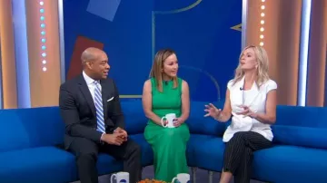 Max Mara Tronto Gilet de doble pecho usado por Jennifer Ashton como se ve en Good Morning America el 21 de agosto de 2023