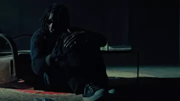 Rick Owens Black Leather High-Top Sneakers porté par Digga D dans Kindness For Weakness (Clip vidéo officiel)