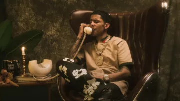 Denim Tears Deep Indigo Cotton Wreath Selvedge Jeans worn by J.I. in Thinking Hurts (Official Music Video)