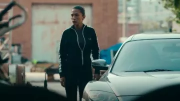 Fred Perry Track Jacket Black Authentic Laurel Wreath Tricot worn by Erin Carter (Evin Ahmad) as seen in Who Is Erin Carter? (S01E04)
