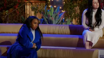 Fashion Nova Michelle Ribbed Maxi Dress - Cream worn by Karsyn as seen in Claim to Fame (S02E09)