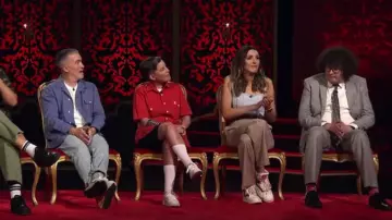 Ruby Vit­to­ria Bodice worn by Melanie Bracewell as seen in Taskmaster NZ (S04E06)