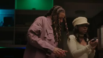 Veste en toile Kenzo en coton et lin portée par Jake (Michael Epps) comme on le voit dans The Chi (S06E04)