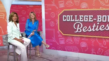 Alice + Olivia Walker Slim Front Slit Pants worn by Hoda Kotb as seen in Today with Hoda & Jenna on  August 29, 2023