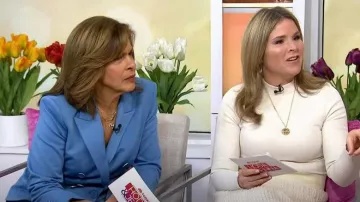 Boss Jocalia Double Breasted Jacket worn by Hoda Kotb as seen in Today with Hoda & Jenna on August 30, 2023