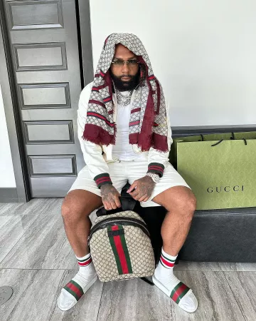 Gucci White Web Interlocking-G Socks usados por Money Man en su cuenta de Instagram @moneyman