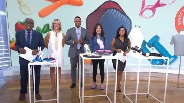 Elie Tahari Cross Front Dress worn by Sheinelle Jones as seen in Today on  August 31, 2023