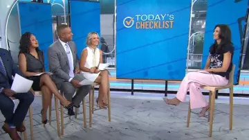 Ted Baker Enora Kyoto Gardens Collared Top worn by Natalie Morales as seen in Today on August 31, 2023