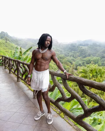 Rick Owens x Champion White Dolphin Shorts worn by Jack Boy on his Instagram account @1804jackboy