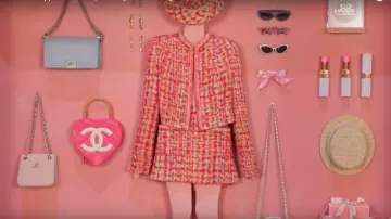 Chanel Boy Shoulder Bag in Blue of Barbie (Margot Robbie) in Barbie