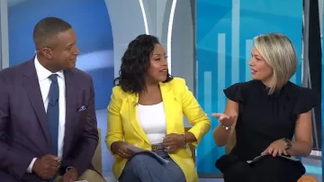 Topshop Milly Double Breasted Suit Jacket worn by Sheinelle Jones as seen in Today on  September 1, 2023