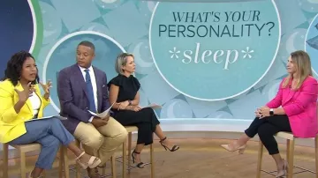 Gal Meets Glam Collection Sybil Flutter Sleeve Jumpsuit worn by Dylan Dreyer as seen in Today on September 1, 2023