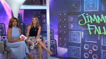Falda con volantes estampada de Tory Burch usada por Jenna Bush Hager como se ve en Today with Hoda & Jenna el 1 de septiembre de 2023