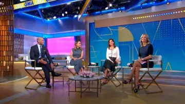 Elie Tahari Short Sleeve Bodycon Dress worn by Lara Spencer as seen in Good Morning America on August 31, 2023