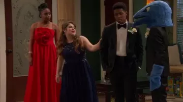 Akira La Flor 3D Rose Maxi Dress with Slit worn by Zeena (Laya DeLeon Hayes) as seen in Raven's Home (S06E15)