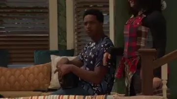 International Concepts Classic-Fit Butterfly Graphic T-Shirt worn by Booker Baxter (Issac Ryan Brown) as seen in Raven's Home (S06E16)