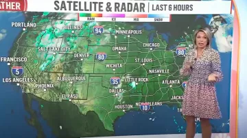 Vince Camuto Floral Smocked Waist Dress worn by Dylan Dreyer as seen in Today on September 4, 2023