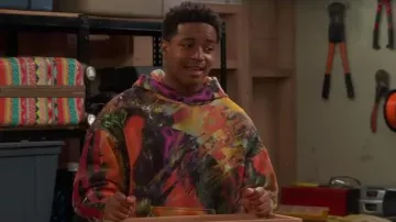 Purple Brand Special Buy Fleece Relaxed-Fit Hoodie worn by Booker Baxter (Issac Ryan Brown) as seen in Raven's Home (S06E16)