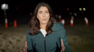 Bernard Hooded Quilted Jacket In Dark Forest worn by Liz Kreutz as seen in Today on September 4, 2023