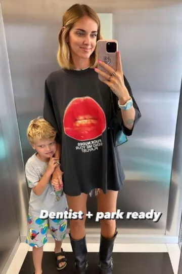 Paris Texas Roxy Boots portées par Chiara Ferragni sur sa story Instagram le 4 septembre 2023