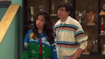 H&M Relaxed Fit Rugby Shirt worn by Neil (Felix Avitia) as seen in Raven's Home (S06E17)