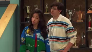 H&M Relaxed Fit Rugby Shirt worn by Neil (Felix Avitia) as seen in Raven's Home (S06E17)