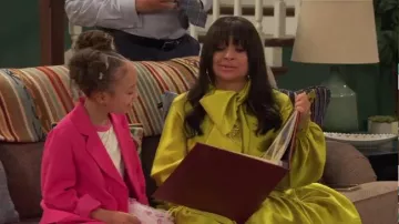 Shop Akira Puff Sleeve Waist Mini Dress worn by Raven Baxter (Raven-Symoné) as seen in Raven's Home (S06E17)