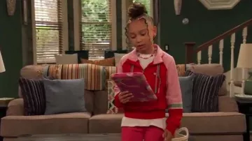 Lacoste Cropped Col­or-Block Shell Top worn by Alice Baxter (Mykal-michelle Harris) as seen in Raven's Home (S06E18)