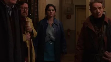 Ganni Twill Wool Suiting Mini Skirt worn by Mabel Mora (Selena Gomez) as seen in Only Murders in the Building (S03E06)