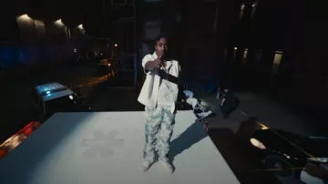 Marni White & Beige Pablo Sneakers worn by Lil Tjay in Nobody (Official Music Video)