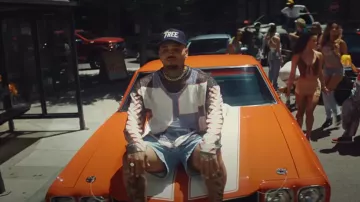 Dries Van Noten Black '23 24' Mesh Jersey worn by Chris Brown in Summer Too Hot (Official Music Video)
