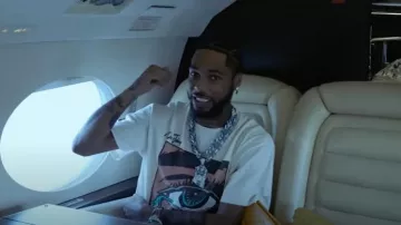 Gallery Dept. White Tear Eye T-Shirt worn by Key Glock in Penny (Official Music Video)