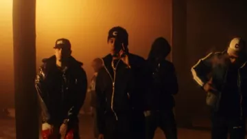 Celine Black & Brown Monogram Trackpants worn by Myke Towers in LOS DUEÑOS DE LA CALLE by OMAR COURTZ x Jhayco x Dei V Feat. Myke Towers, YOVNGCHIMI (Video Oficial)
