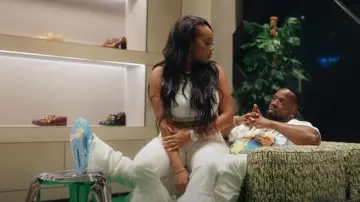 Louis Vuitton Light Blue & Brown LV Skate Sneakers worn by Yo Gotti in The One music video
