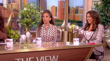 Veronica Beard Ohemia Plaid Tweed Miniskirt worn by Alyssa Farah as seen in The View on September 8, 2023