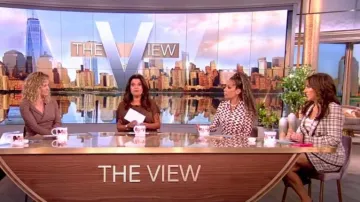 Veronica Beard Ohemia Crochet Trim Tweed Mini Skirt worn by Alyssa Farah as seen in The View on  September 8, 2023