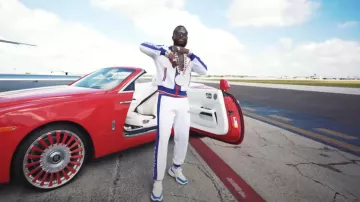 Casablanca Logo-print Track Pants usados por Gucci Mane en Woppenheimer [Official Music Video]