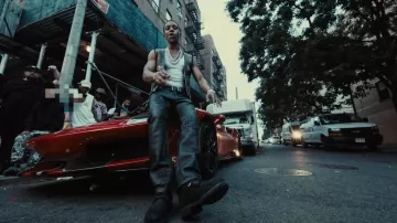 Chrome Hearts Black Cross Patch Leather Pants usados por A Boogie wit da Hoodie en su cumpleaños [Official Music Video]