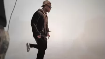 Gucci Beige-GG Leather Logo Patch Hat worn by DaBaby in Da FUKUMEAN (Freestyle) music video