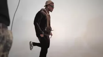 Balenciaga Black LED-Logo Sunglasses worn by DaBaby in DABABY- Da FUKUMEAN (Freestyle)