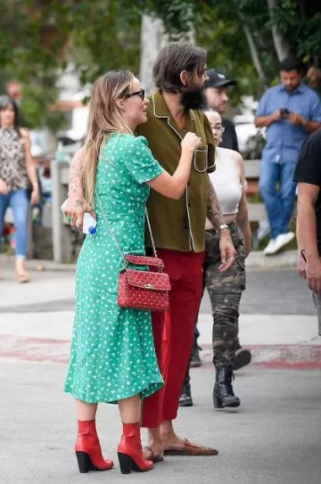 Mango Leather Cowboy Ankle Boots worn by Olivia Wilde in La on September 10, 2023