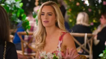 Zimmermann Wonderland Pleated Floral Bralette worn by Alexandra Jarvis as seen in Selling The OC (S02E04)