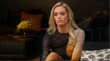 Mugler Dégradé Robe à manches longues Sheer Mesh Body-con en multicolore portée par Alexandra Jarvis comme vu dans Selling The OC (S02E04)