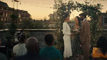 Scotch & Soda Printed Lace Sleeved Midi Dress worn by Kim Valentine (Amirah Vann) as seen in The Changeling (S01E01)