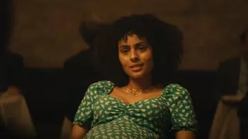 & Other Stories Puff Sleeve Midi Dress in Green worn by Emmy (Clark Backo) as seen in The Changeling (S01E01)