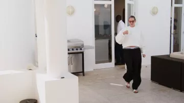 Birkenstock Madrid Birko-Flor Patent White Sandalias usadas por Jenna Lyons como se ve en The Real Housewives of New York City (S14E09)